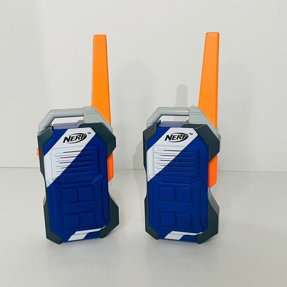 Nerf Molded Walkie Talkies with Built-in Belt Clip & Blaster Clip (1 Pair)